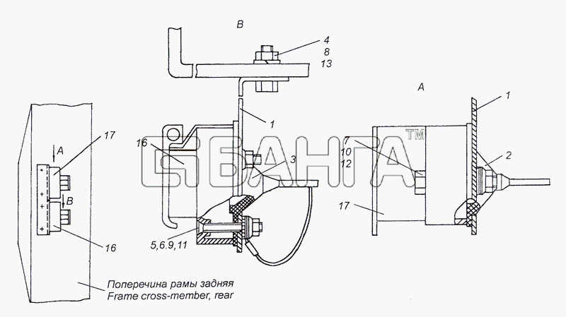 КамАЗ КамАЗ-4308 (2008) Схема 43114-3723003-70 Установка розеток